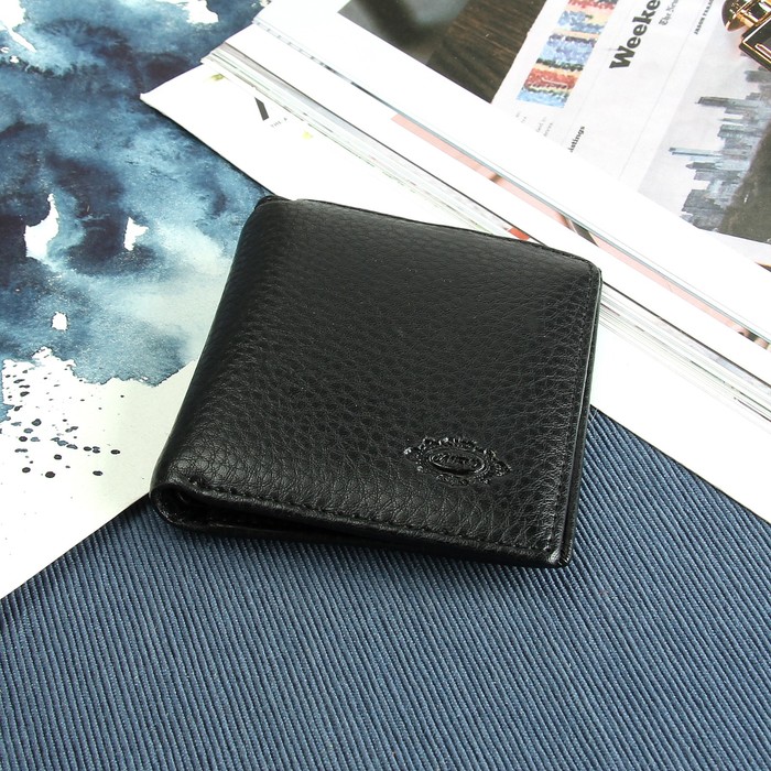 Портмоне мужское, отд, для карт, для монет, цвет чёрный