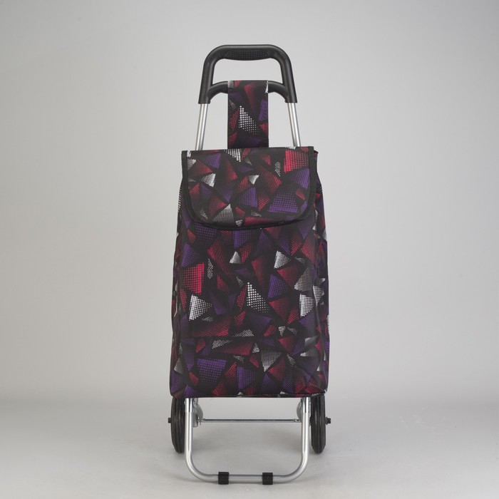 Сумка хозяйственная на тележке, 1 отдел, наружный карман, треугольники МИКС
