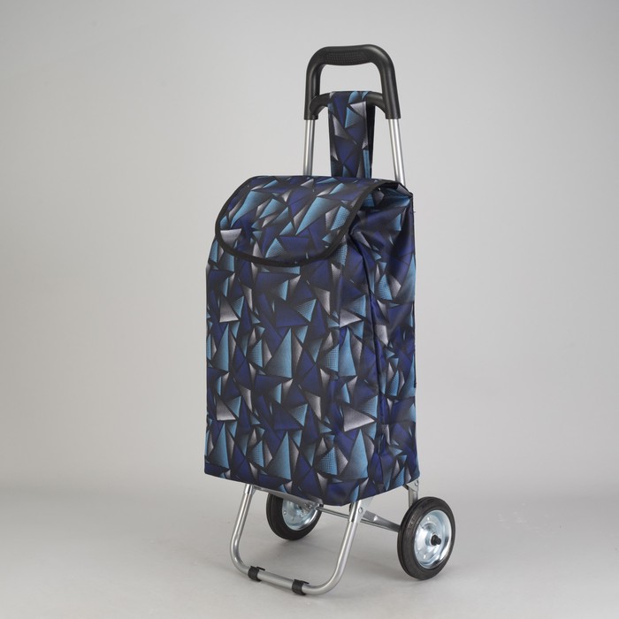 Сумка хозяйственная на тележке, 1 отдел, наружный карман, треугольники МИКС