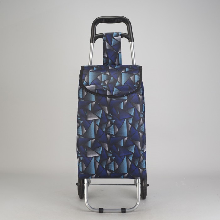 Сумка хозяйственная на тележке, 1 отдел, наружный карман, треугольники МИКС