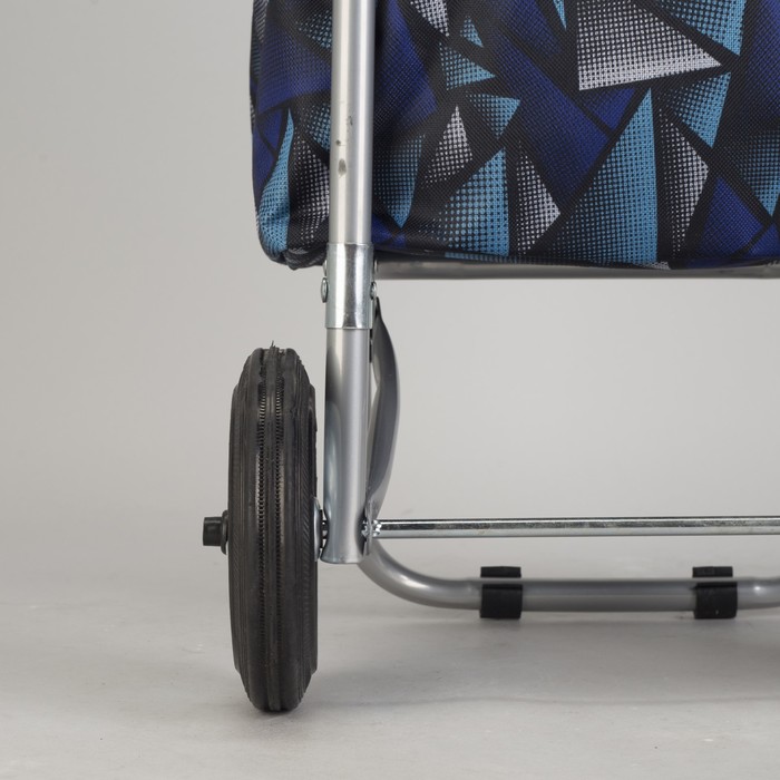 Сумка хозяйственная на тележке, 1 отдел, наружный карман, треугольники МИКС