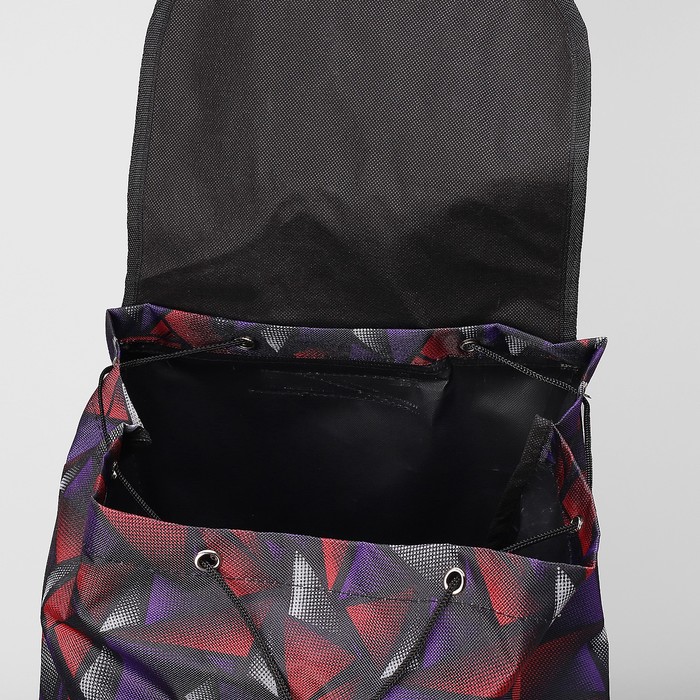 Сумка хозяйственная на тележке, 1 отдел, наружный карман, треугольники МИКС