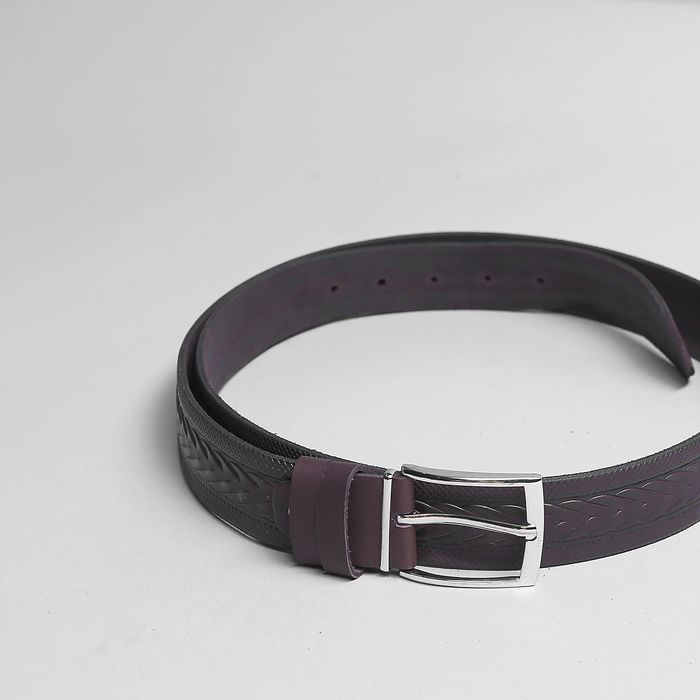 Ремень мужской, пряжка металл, ширина - 3,5 см, цвет кофе