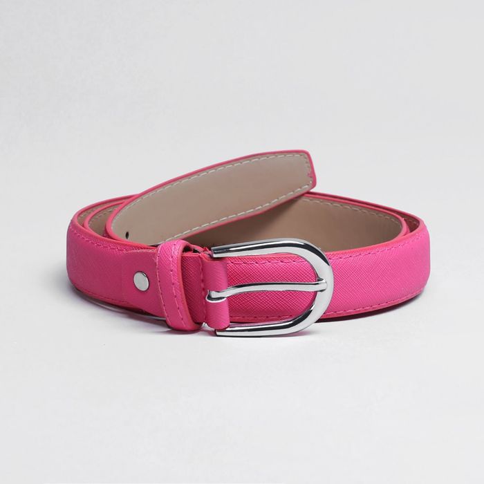Ремень женский, пряжка металл, ширина - 3 см, цвет малиновый