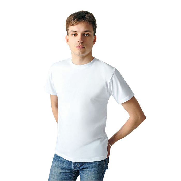 Футболка мужская арт.FM0110101011 цвет белый, р-р 50-52 (XL)