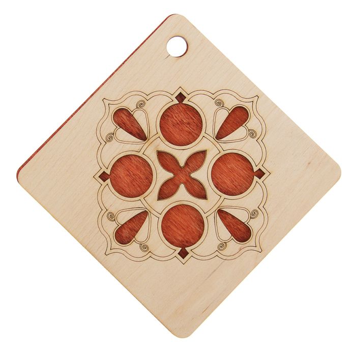 Подставка под горячее "Узоры 4" квадратная большая