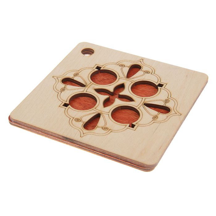 Подставка под горячее "Узоры 4" квадратная большая