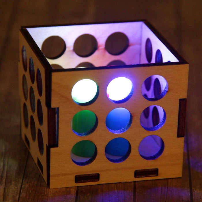 Подсвечник "Кружки" 6х6х6см