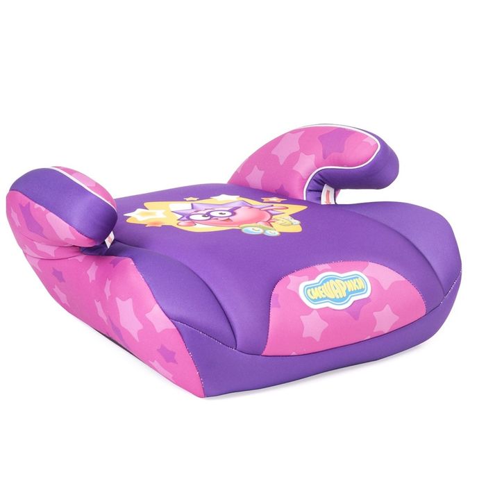 Детское кресло-бустер "Смешарики", группы 2/3 (15-36 кг/3-12 лет), полиэстер, поролон 3 см, цвет фиолетовый, SM/DK-500 Ezhik