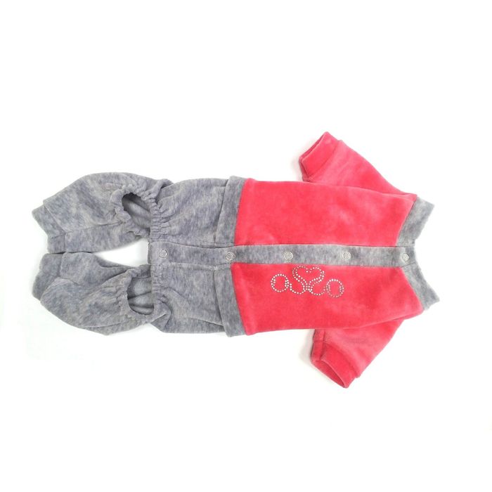 Спортивный костюм из велюра OSSO, 20 (ДС 20 см, ОГ 28-32 см), микс цветов