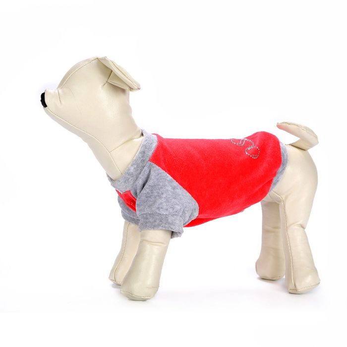 Толстовка из велюра OSSO, 30 (длина изделия 24-25 см, ОГ 37-39 см), микс цветов