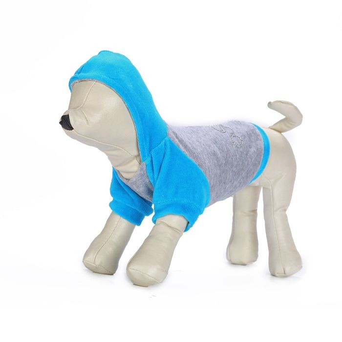 Толстовка из велюра с капюшоном OSSO, 22 (длина изделия 18-19 см, ОГ 32-34 см), микс