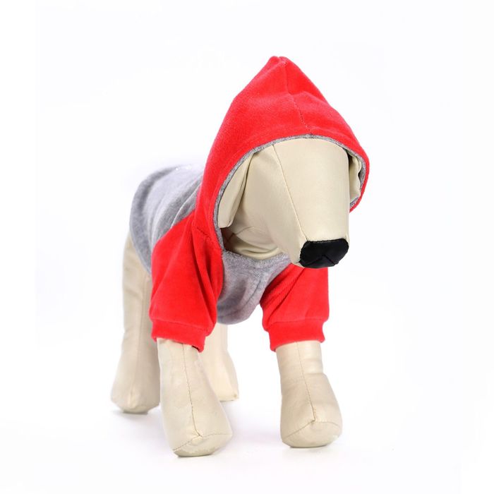 Толстовка из велюра с капюшоном OSSO, 22 (длина изделия 18-19 см, ОГ 32-34 см), микс