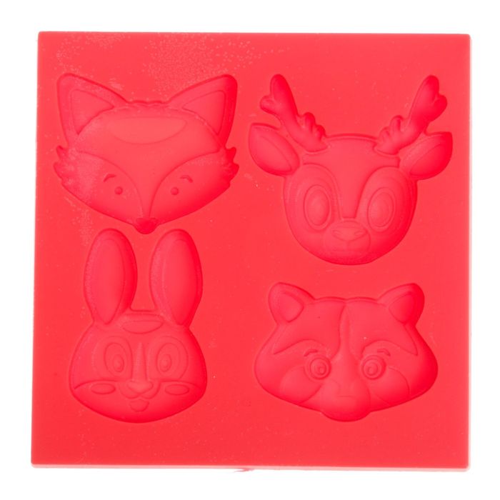 Молд для творчества "Забавные животные", 8 х 8 см