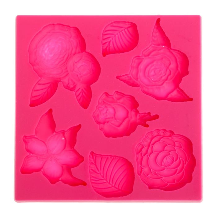 Молд для творчества "Цветы", 8 х 8 см