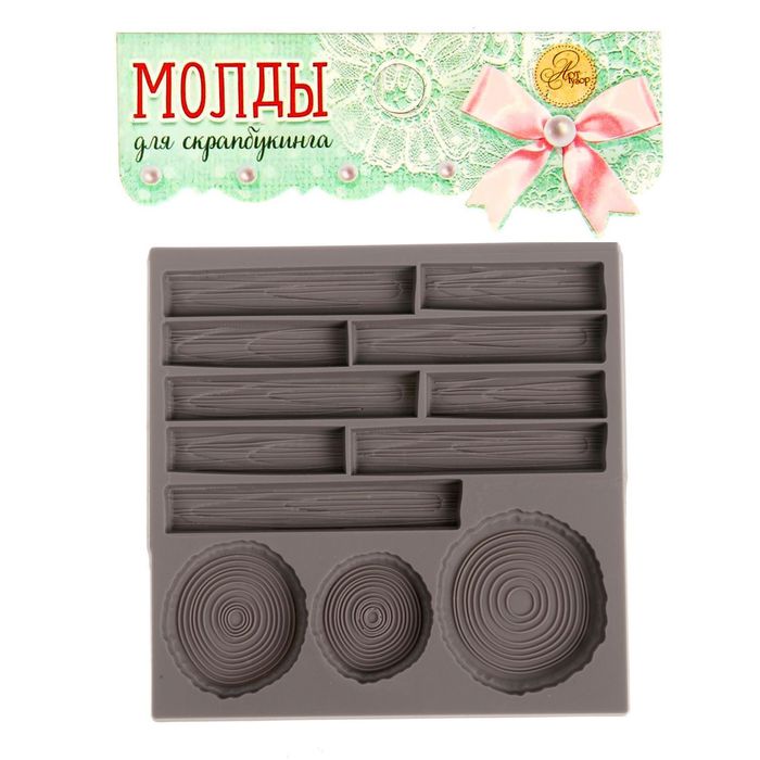 Молд для творчества "Фактура дерева", 8 х 8 см