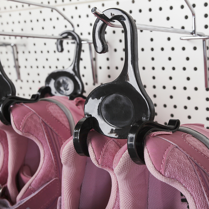 Вешалка пластиковая, на ножках 6.7*11.5, (фасовка 100 шт), цвет чёрный