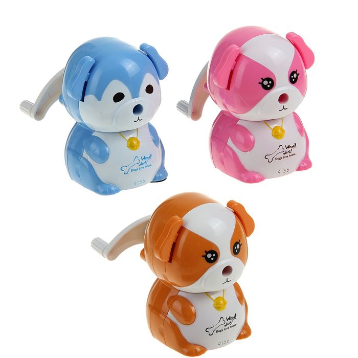 Точилка механическая с контейнером МИКС Собака