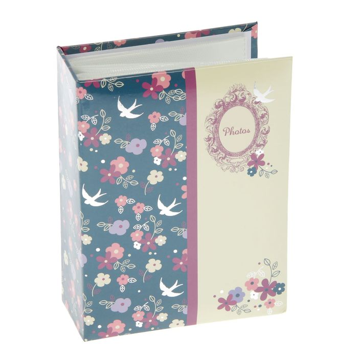 Фотоальбом на 96 фото 10х15 см "Ласточки в цветах" 16х12,5х5,5 см