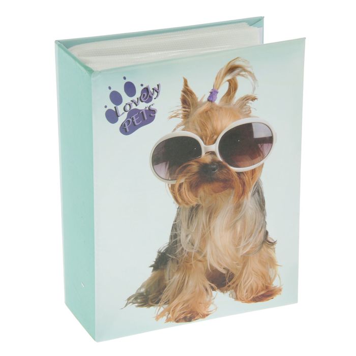 Фотоальбом на 96 фото 10х15 см "Терьер в очках" 16х12,5х5,5 см