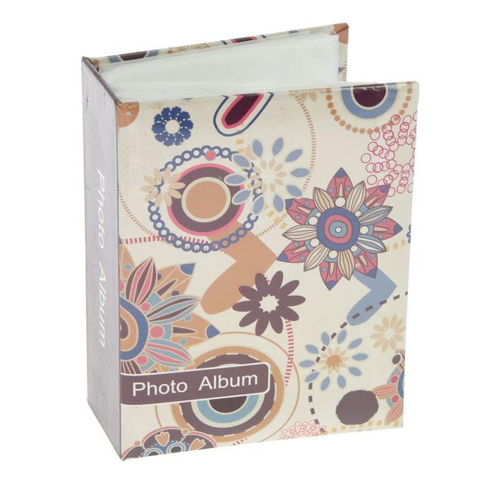 Фотоальбом на 96 фото 10х15 см "Графичные цветы" 16х12,5х5,5 см