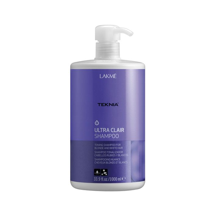 LAKME Teknia Ultra Clair Brightening Treatment Шампунь тонирующий для светлых оттенков волос, 1 л