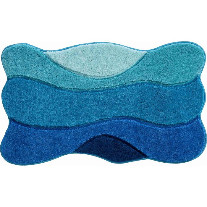 Коврик 60x100 см, цвет синий-бирюзовый