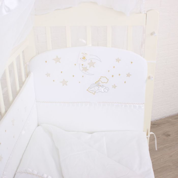 Комплект в кроватку "Малышок" (7 предметов), цвет белый 1441