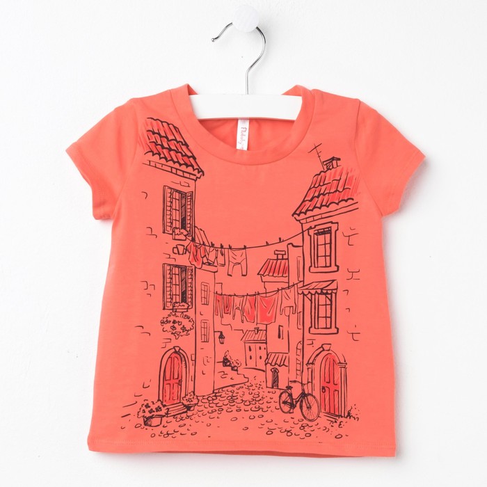 Футболка для девочки, рост 92 см, цвет розовый