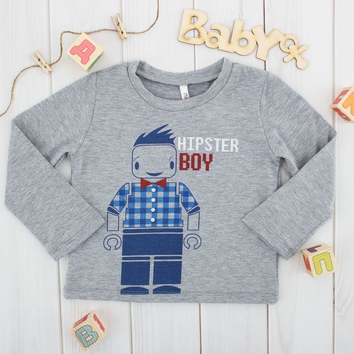 Джемпер для мальчика, рост 92 см, цвет серый меланж