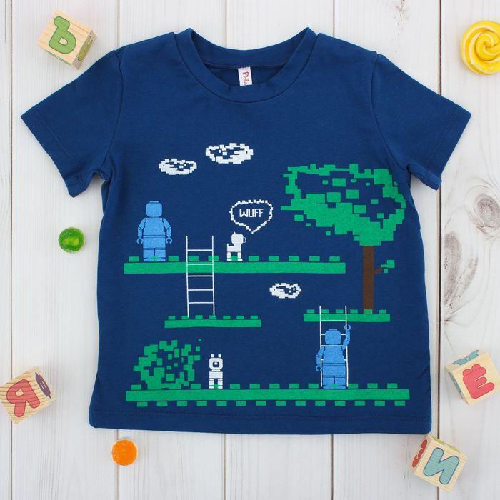 Футболка для мальчика, рост 92 см, цвет синий