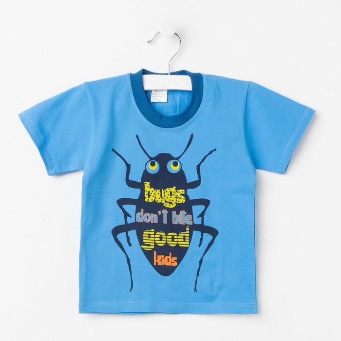 Футболка для мальчика, рост 92 см, цвет голубой