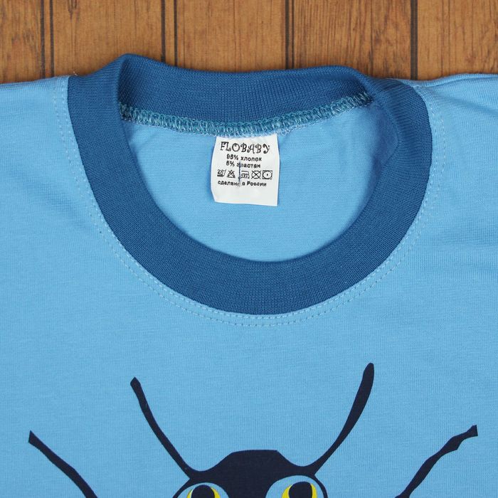 Футболка для мальчика, рост 98 см, цвет голубой