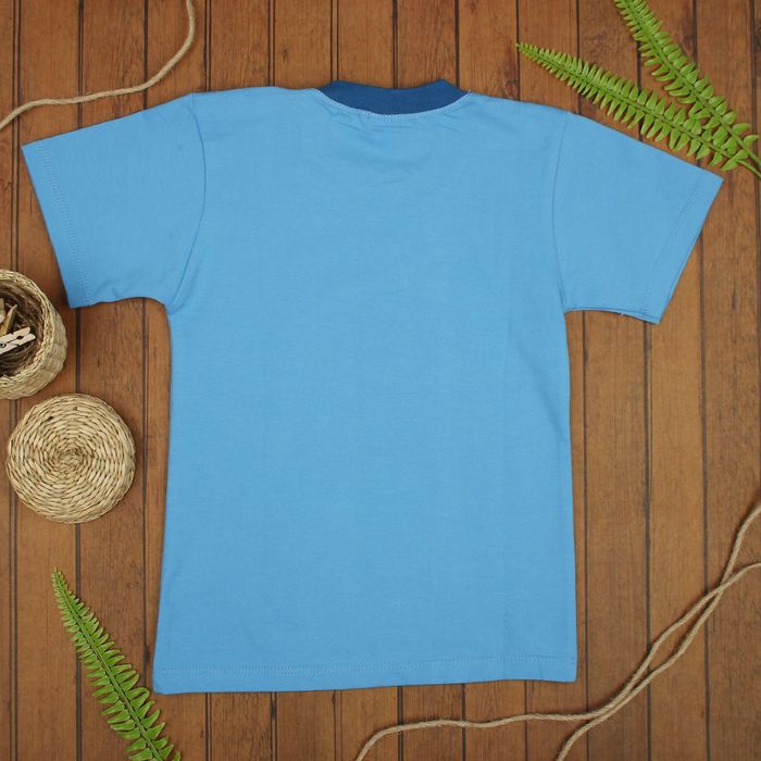 Футболка для мальчика, рост 98 см, цвет голубой