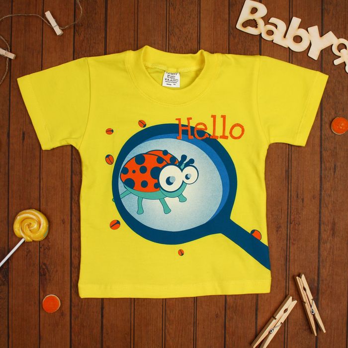 Футболка для мальчика, рост 92 см, цвет жёлтый