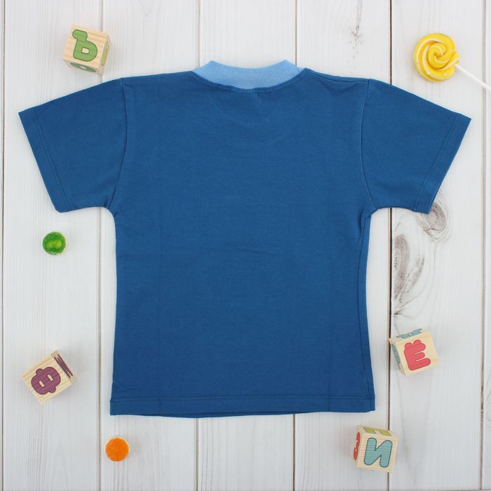 Футболка для мальчика, рост 92 см, цвет синий