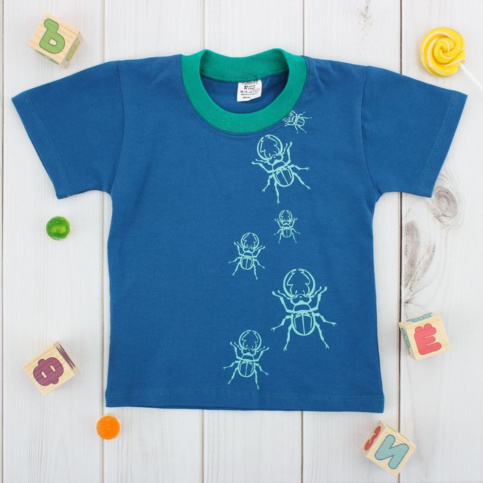 Футболка для мальчика, рост 92 см, цвет синий