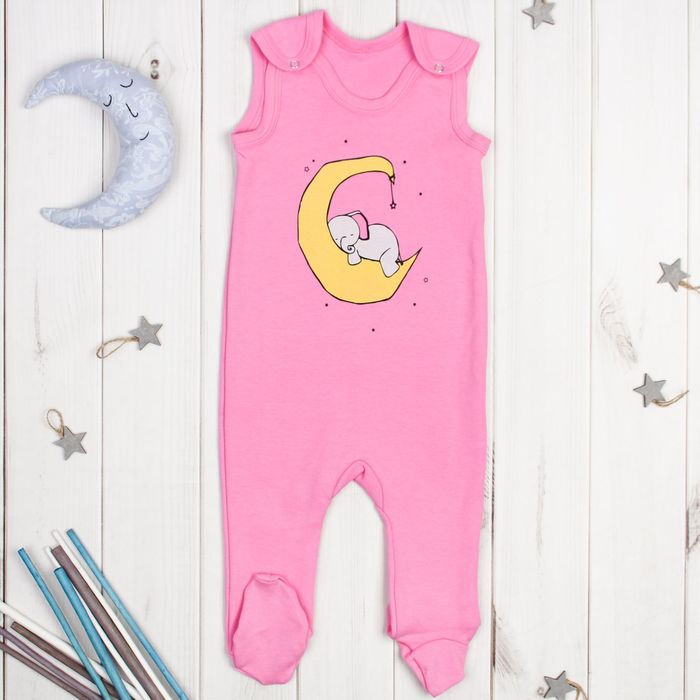 Полукомбинезон детский, рост 80 см, цвет розовый