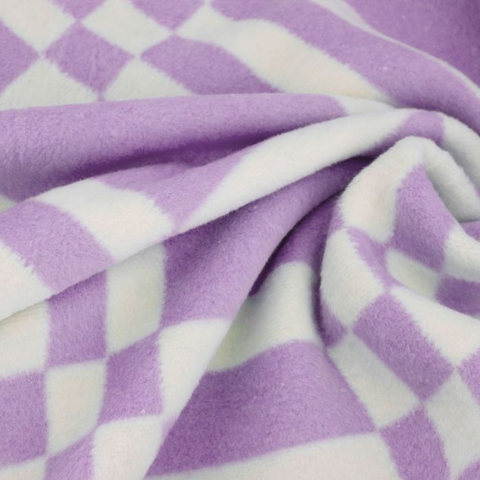 Плед Arya 130Х170 Checked цв. лиловый, 60% хлопок, 40% акрил, 500 г/м