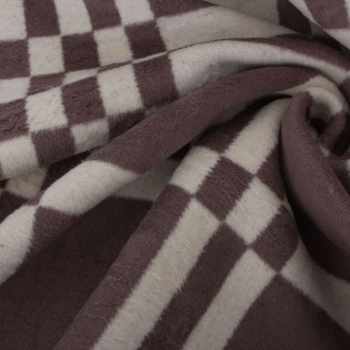 Плед Arya 130Х170 Checked цв. коричневый, 60% хлопок, 40% акрил, 500 г/м