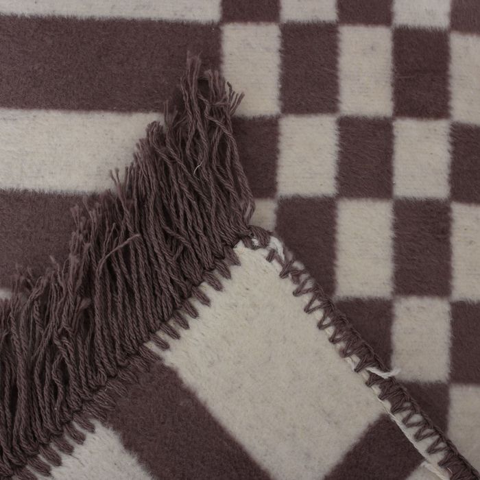 Плед Arya 130Х170 Checked цв. коричневый, 60% хлопок, 40% акрил, 500 г/м
