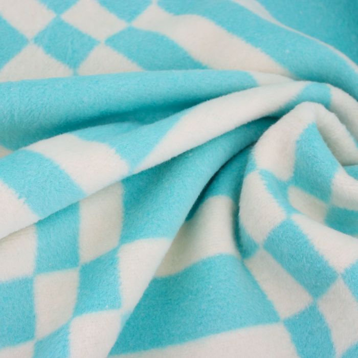 Плед Arya 130Х170 Checked цв. бирюзовый, 60% хлопок, 40% акрил, 500 г/м