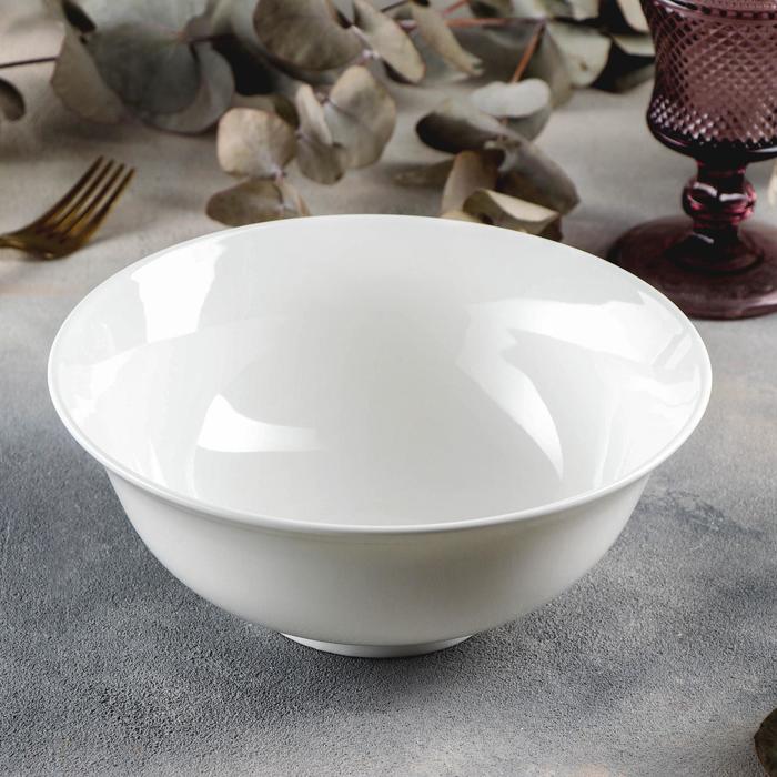 Салатник фарфоровый Wilmax, 1,35 л, d=20,5 см, цвет белый салатник фарфоровый 3 63 л цвет белый