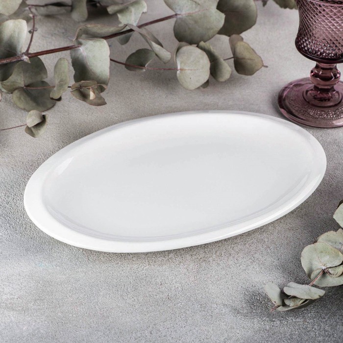 Блюдо фарфоровое овальное Wilmax Teona, 25,5×17 см, цвет белый блюдо фарфоровое овальное wilmax teona 25 5×17 см цвет белый