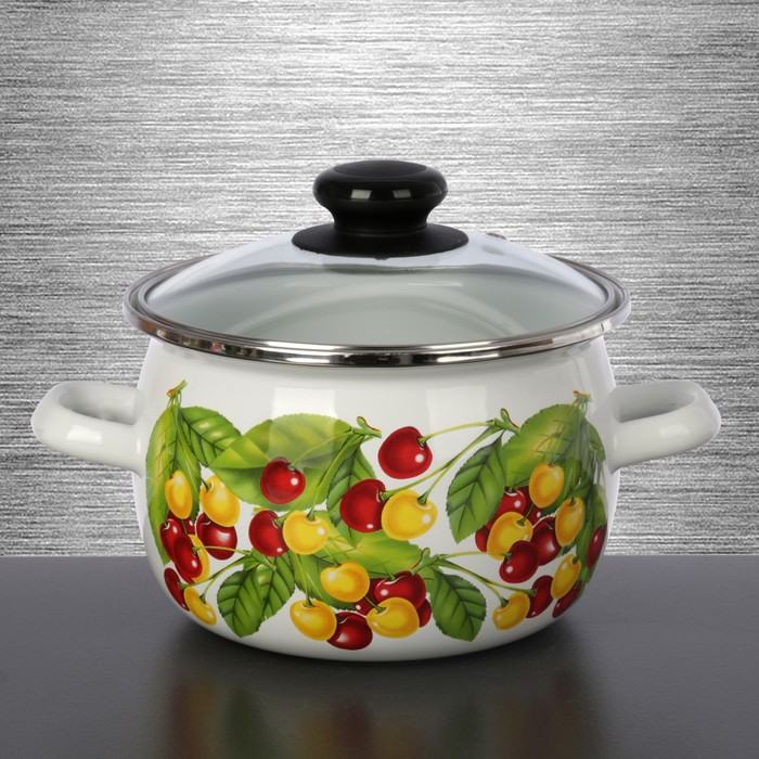 Кастрюля со стеклянной крышкой 2,5 л "Вкусняшка"