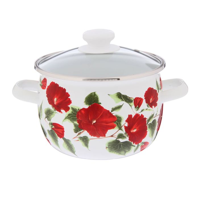 Кастрюля со стеклянной крышкой 3,5 л "Каркаде"