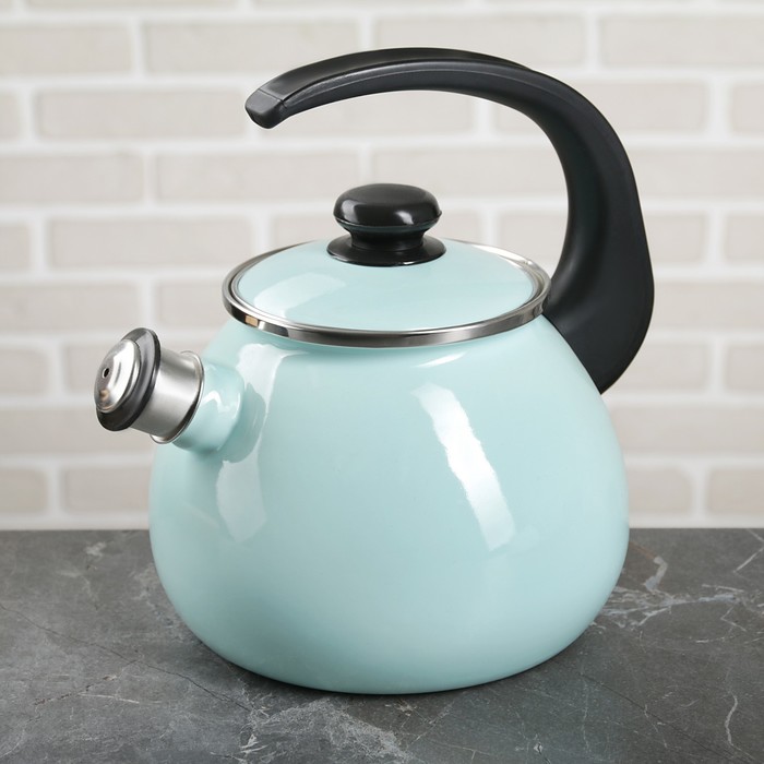 Чайник 2,5 л "Бирюзовая", с крышкой, фиксированная ручка