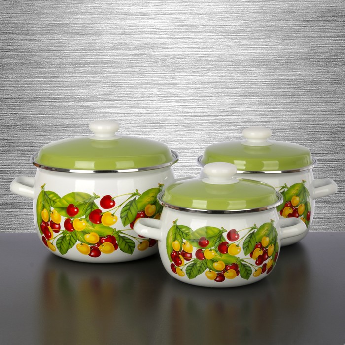 Набор кастрюль "Вкусняшка", 3 шт: 2,5 л, 3,5 л, 5 л