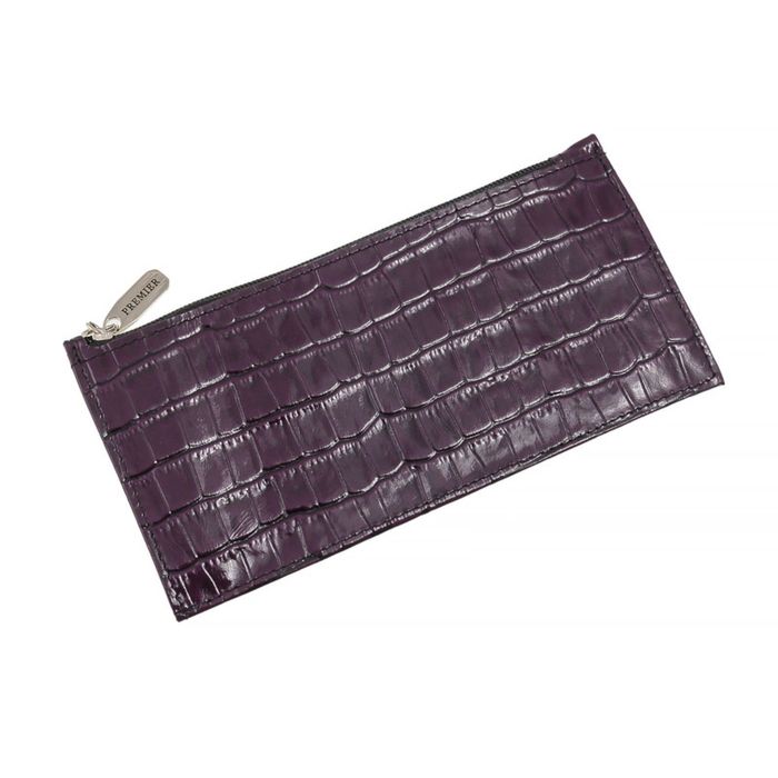 Кошелёк женский на молнии, отдел для купюр, для кредитных карт, внешний карман, цвет фиолетовый