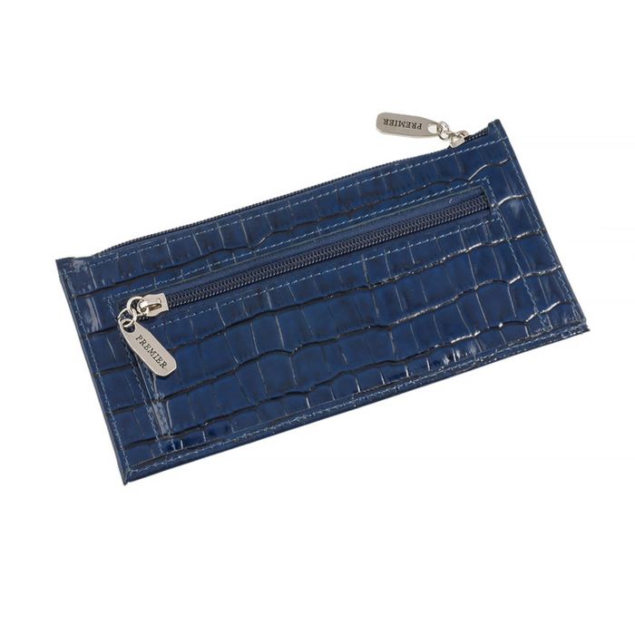 Портмоне женское, 1 отдел для купюр, 1 наружный карман, цвет синий